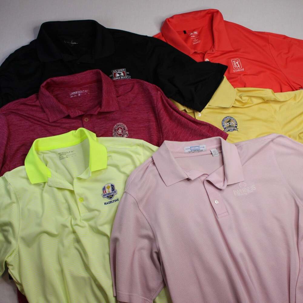 Lot Of 6- Assorted Golf Club PGA Tournament Performance Polos Size L-2XL VTG Y2K